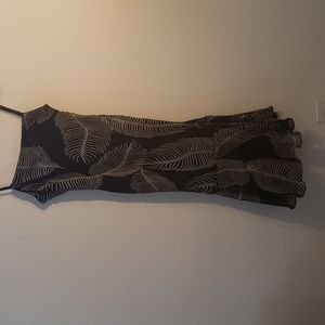 Eva Blue Summer dress, Chiffon Size 12, Adjustable straps Black and White